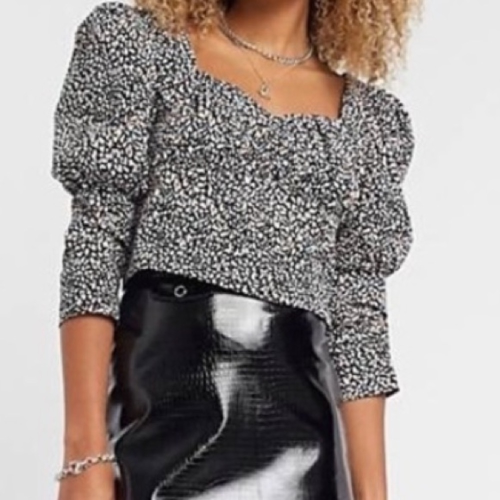 Topshop Leopard Print Top Night Out Essential size 8